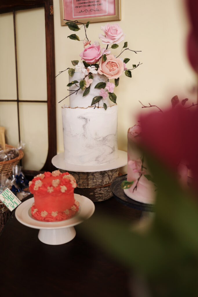 The wedding cakes and birthday cakes at Glamorous Cakes at Broadlough Tasting Rooms in Wicklow